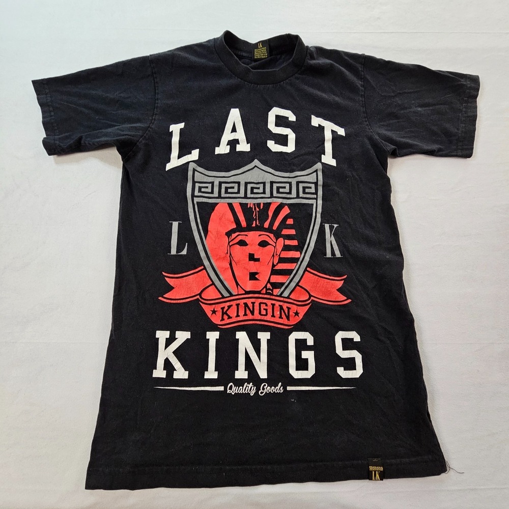 Last Kings Kingin Black Short Sleeve Cotton T-shirt Women's Long Fit M